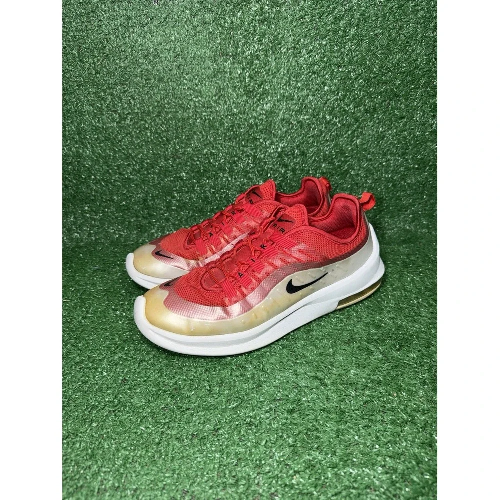 Nike Air Max Axis Men's Size 8 White Red Running Shoes Comfort Athletic Sneakers